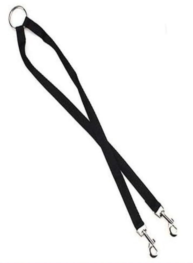 Tnyvm Black Double Dog Leash Lead,Adjustable Two Dog Leash Pet Traction Rope with D Coupler N Lead Collars, Harnesses and Leashes for Pet Supplies - Image 1